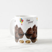 Boug de chocolat Joyeux Anniversaire Mug (Devant gauche)