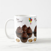 Boug de chocolat Joyeux Anniversaire Mug (Gauche)