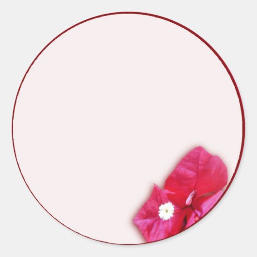 Bougainvillea Blossom Ronde Sticker (Voorkant)