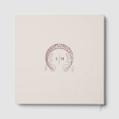 Bougainvillea Bourgondië Gouden bruiloft Art Nouve Gastenboek (Achterkant)