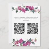 Bougainvillea Bridal Shower Invitation 2 QR Codes (Dos)