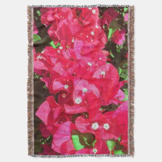 Bougainvillea Cascade Throw Blanket Deken (Voorkant Verticaal)