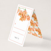 Bougainvillea corail mariage places cartes de tent (Front)