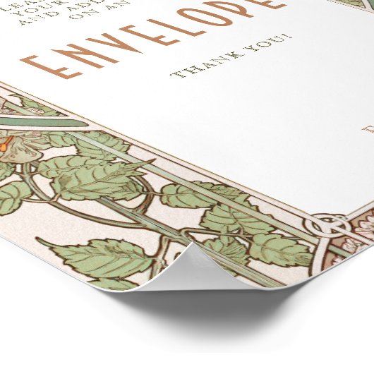 Bougainvillea Envelope Sign Guests Classic Poster