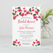 Bougainvillea Fleur Douche nuptiale Invitation (Debout devant)