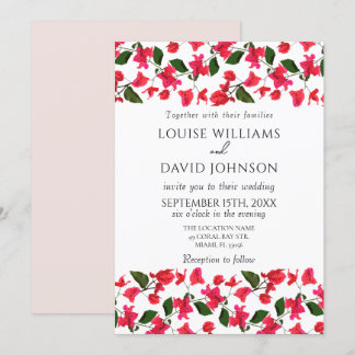 Bougainvillea Fleur Faire-part de mariage