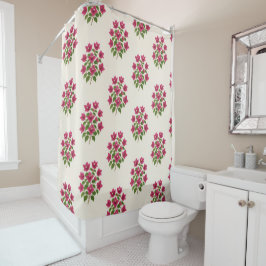 Bougainvillea flower bathroom curtain douchegordijn