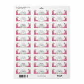 Bougainvillea Flowers Waterverf Magenta Label (Full Sheet)