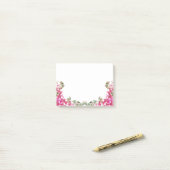 Bougainvillea Flowers Waterverf Magenta Post-it® Notes (Op bureau)