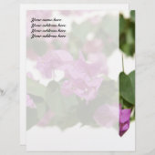 Bougainvillea gepersonaliseerde briefhoofd (Voorkant / Achterkant)