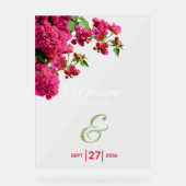 Bougainvillea Grèce île Mariage Affiche de bienven (Recto)