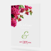 Bougainvillea Grèce île Mariage Affiche de bienven (Angle)