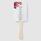 Bougainvillea Greek Island Wedding Programme Handwaaier (Voorkant)