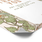 Bougainvillea Hartelijk dank dat u Art Nouveau tek Poster (Hoek)