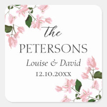 Bougainvillea Huwelijkscadeaus & Favors Sticker