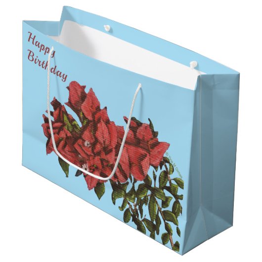 Bougainvillea Large Gift Bag Groot Cadeauzakje (Voorkant Gekanteld)