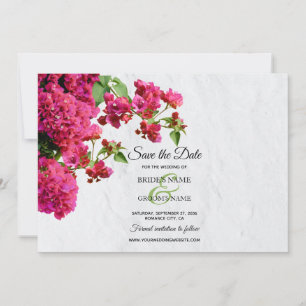 Bougainvillea Mediterranean Greek Island Wedding Save The Date