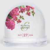 Bougainvillea Mediterranean Greek Island Wedding Sneeuwbol (Achterkant)