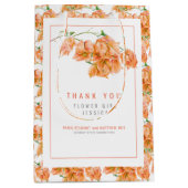 Bougainvillea orange aquarelle sac de mariage (Devant)