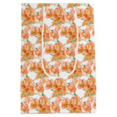 Bougainvillea orange aquarelle sac de mariage (Dos)