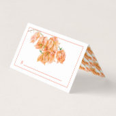 Bougainvillea orange mariage tente carte de place (Back)