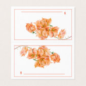Bougainvillea orange mariage tente carte de place (Outside Unfolded)