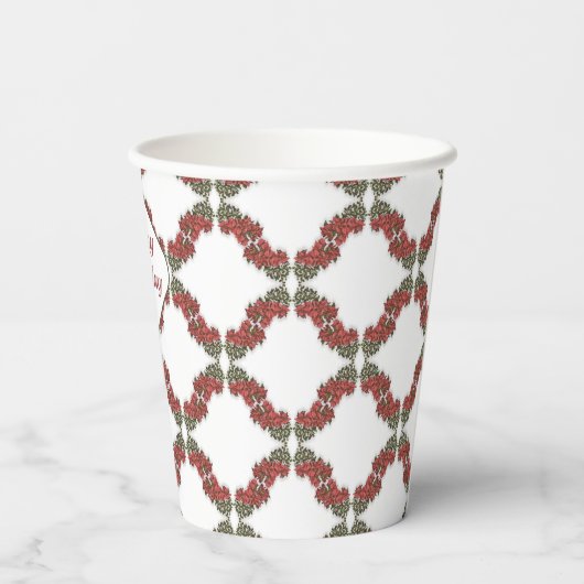 Bougainvillea Paper Cups Papieren Bekers (Achterkant)
