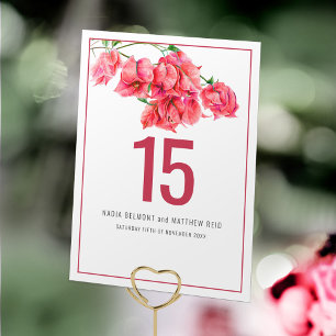 Bougainvillea papier bloem rood roze bruiloft kaart