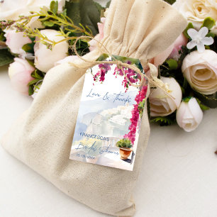 Bougainvillea Positano vrijgezellenfeest gunst Cadeaulabel