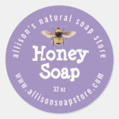 Bougainvillea Purple Honey Soap Ronde Sticker (Voorkant)