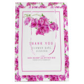 Bougainvillea rose aquarelle sac de mariage (Dos)