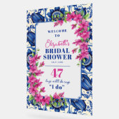 Bougainvillea rose Carrelage bleu Fête des mariées (Angle)