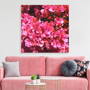 Bougainvillea Roze Tropische Klimmende Struik Foto Canvas Afdruk