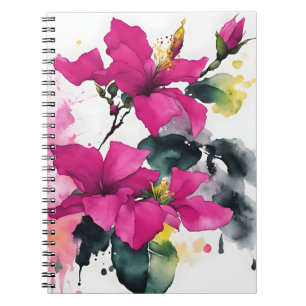 Bougainvillea - Waterverf bloemen Notitieboek