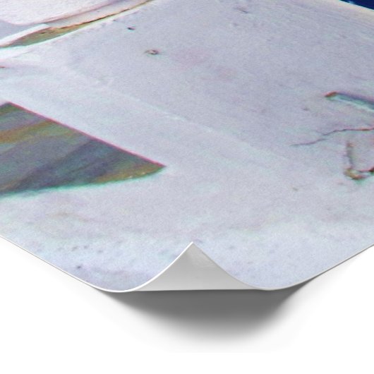 Bougainvilliers devant une maison, Grèce POSTER (Coin)