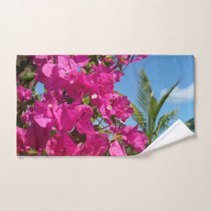 Bougainvilliers et palmiers paysage tropical