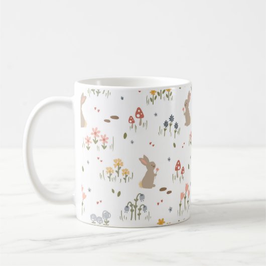 Bouge de Pâques Bunny Cadeau Enfants Café Mug Fleu (Gauche)