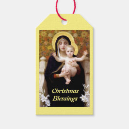 Bougereau Jesus en Mary Kerstzegeningen Cadeaulabel