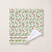 Bouges De Pins, Pinecones Et Poinsettias Serviette (Gant de toilette)