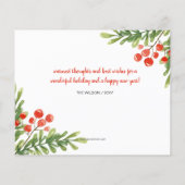 Boughes budgétaires de Holly Weve Carte de vacance (Dos)