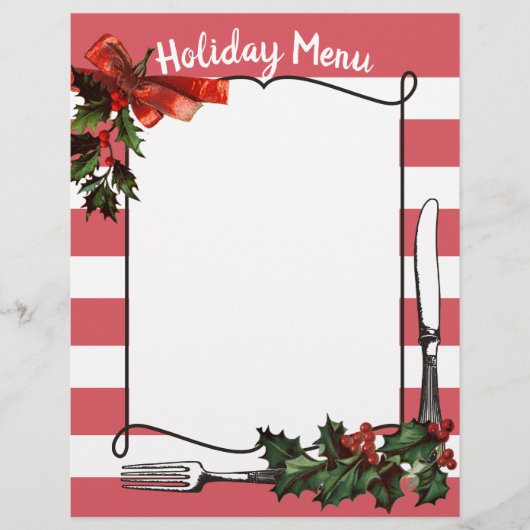 Boughs de Noël saint menu en-tête (Devant)