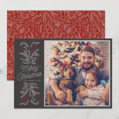 Boughs of Joy Christmas Holiday Carte Appartement (Devant / Derrière)