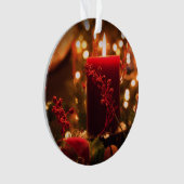 Bougie allumée par rond acrylique d'ornement de (devant)