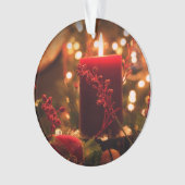 Bougie allumée par rond acrylique d'ornement de (devant)