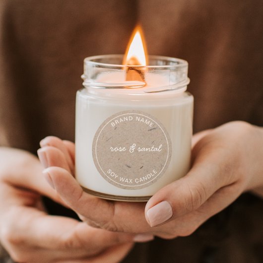 Bougie artisanale Étiquette Simple moderne Rustiqu