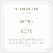 Bougie Beige Boho neutre Étiquette de produit (Devant)