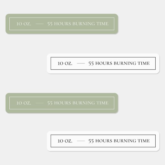 Bougie blanche et Étiquettes de phoque étanche (Groupe)