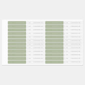 Bougie blanche et Étiquettes de phoque étanche (Feuille)