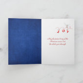 Bougie blanche sur le bleu avec carte ornementale (Intérieur)