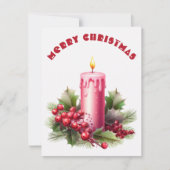 Bougie brûlante - Carte de Noël (Devant)